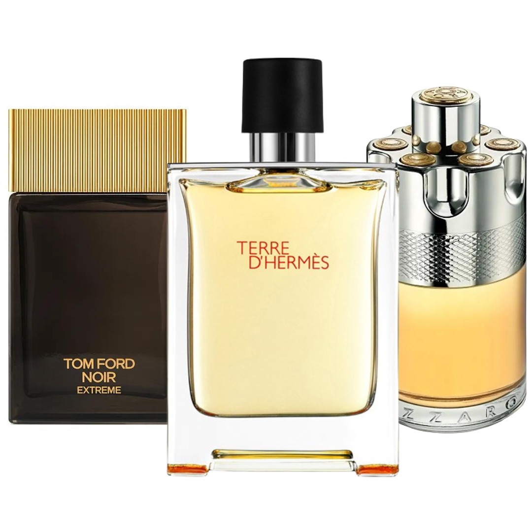 Pacchetto Promozionale 3 Profumi da 100ml Terre d’Hermès, Azzaro Wanted, Tom Ford Noir Extreme